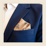 « Les monuments de la Principauté » Silk pocket square