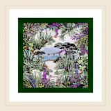 "Le Jardin Exotique" Large silk square