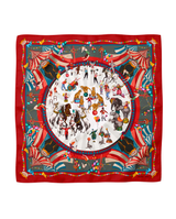 "Le Cirque" Large silk square