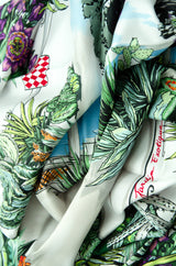 "Le Jardin Exotique" Large silk square