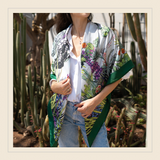 "Le Jardin Exotique" Large silk square