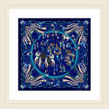 "Le Cirque" Large silk square