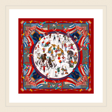 "Le Cirque" Large silk square