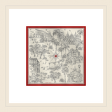 « Les monuments de la Principauté » Silk pocket square