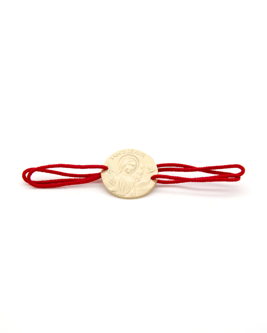 Bracelet sur cordon « Sainte Dévote » · Médaille en vermeil