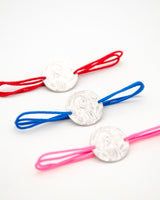 Les Bracelets sur Cordon et Medaille en Argent "Sainte Dévote"