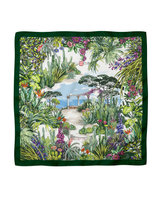 "Le Jardin Exotique" Large silk square
