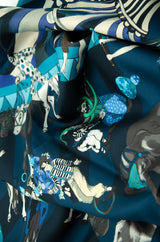 "Le Cirque" Large silk square