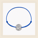 Les Bracelets sur Cordon et Medaille en Argent "Sainte Dévote"
