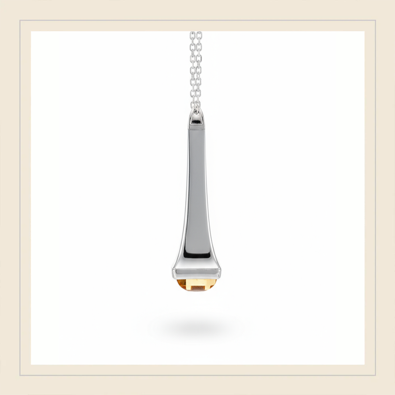 Pendentif Moyen Modèle Argent et Pierre Précieuse